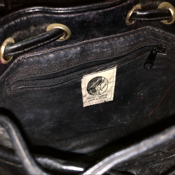 Vintage 90’s Mini Leather Backpack Bag - Picture 6 of 7